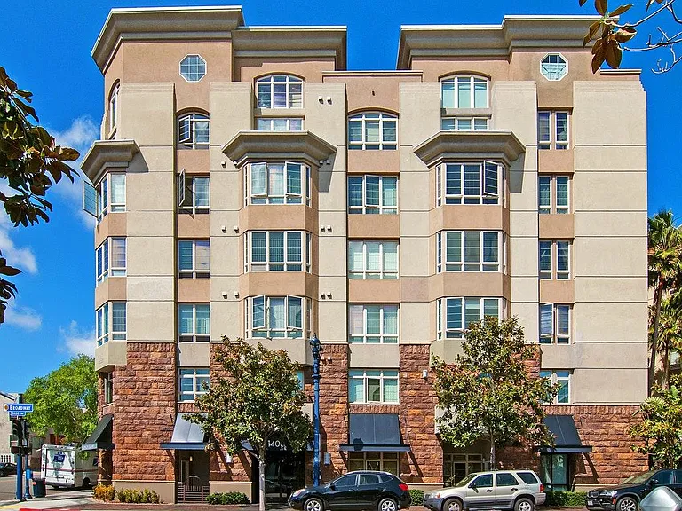 View of condo buildings.