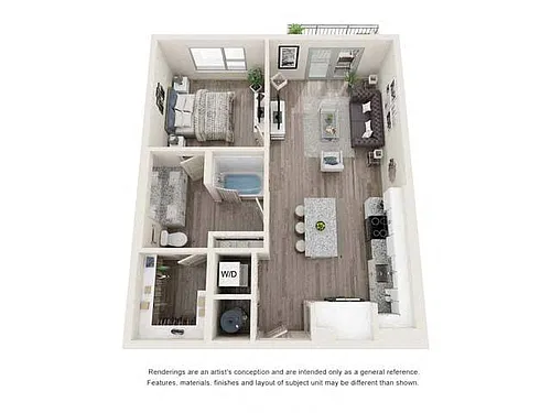 Floor plan One-Bedroom (A4)