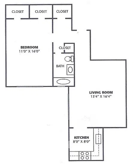 Floor plan 1 Bedroom