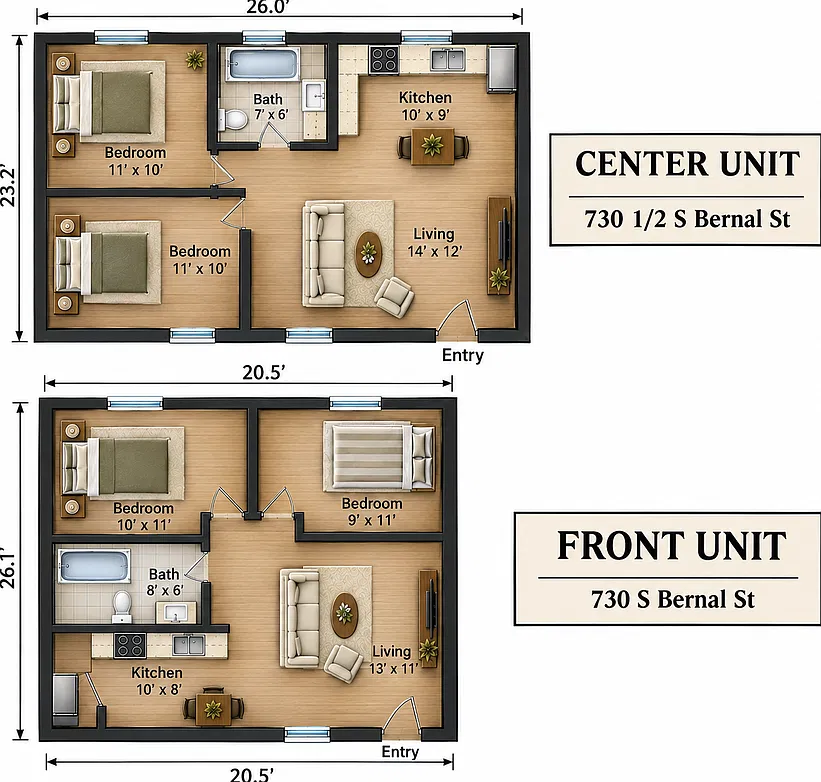 2 bed, 1.0 bath, 603 sqft, $2,500 — Photo 4