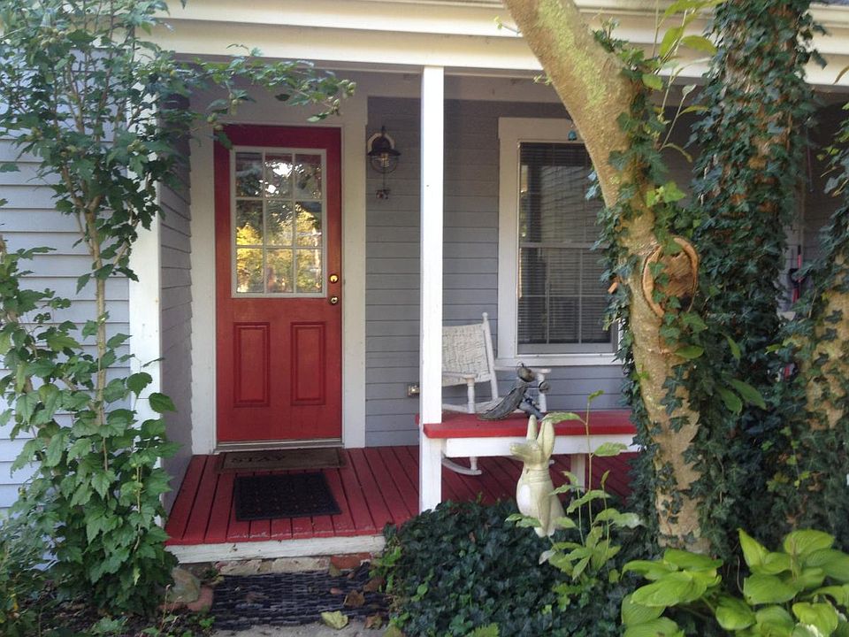 Front Porch entrance with rockers. A cozy protected place to relax.