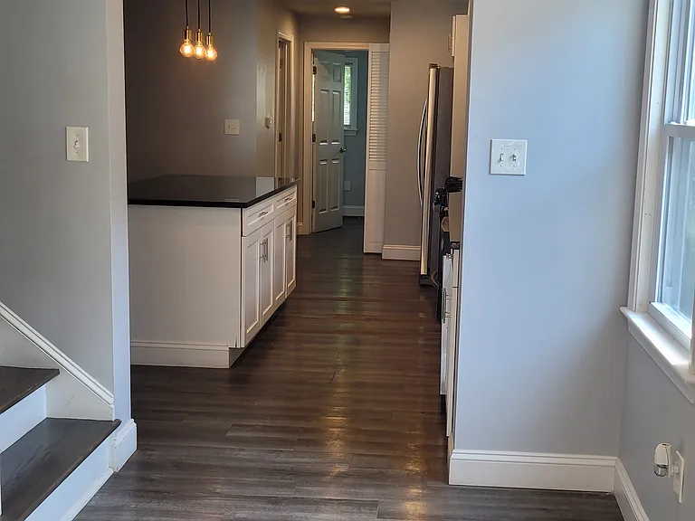 Living room into kitchen