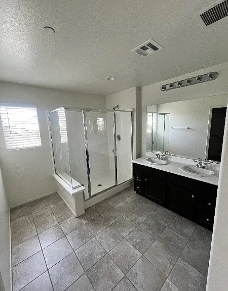 Master Bath with dual vanity and water closet
