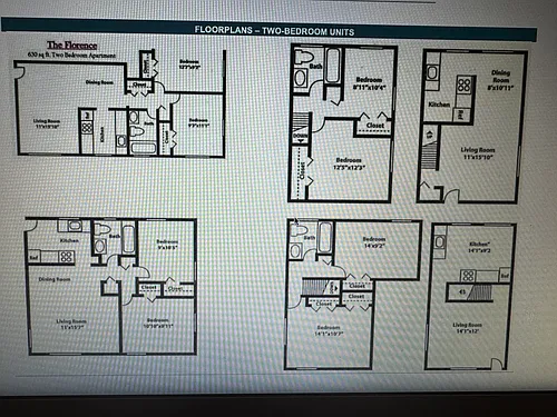 Floor plan 2 bedroom Townhome