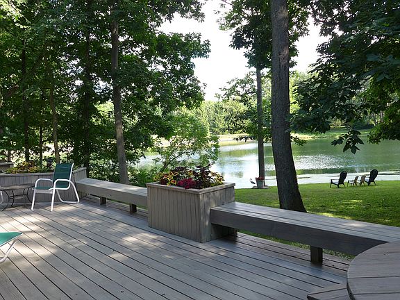 Deck overlooking lake
