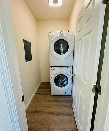Washer and dryer within the unit