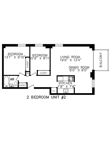 Floor plan 2 Bedroom