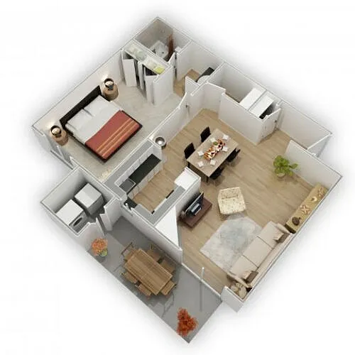Floor plan 1X1
