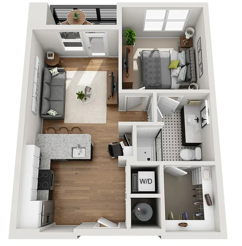 Floor plan Ward 8 (No Balcony)