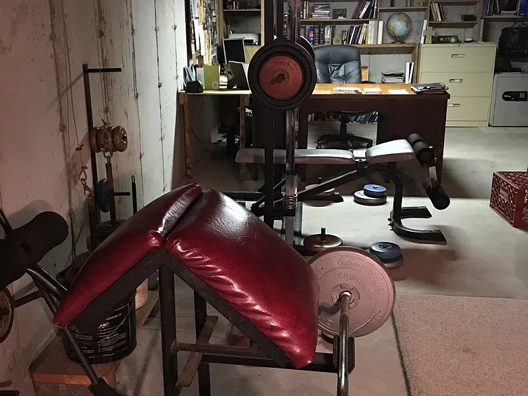 Basement workout area