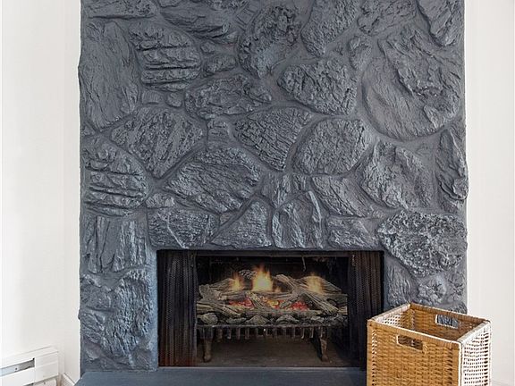 Wood burning fireplace