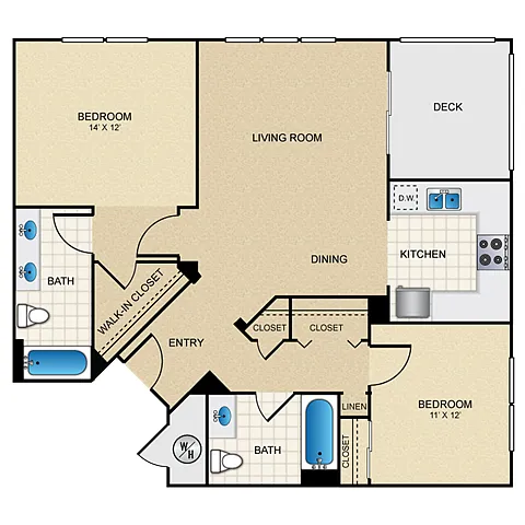 Floor plan Two Bedroom A