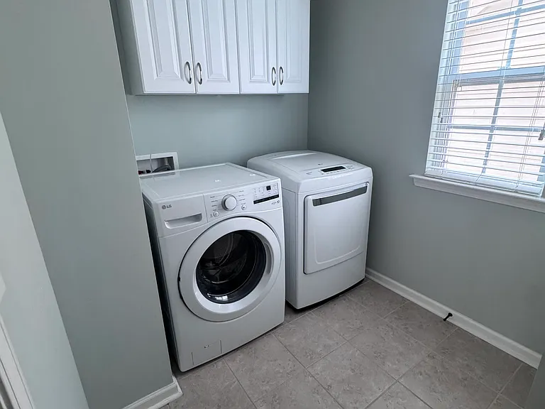 Laundry room with washer and dryer included!