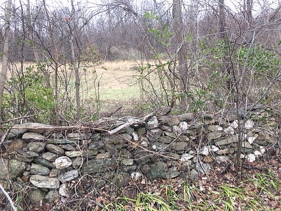 stone wall along road