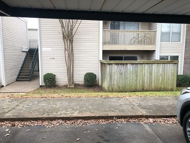 View from assigned, covered parking, facing patio