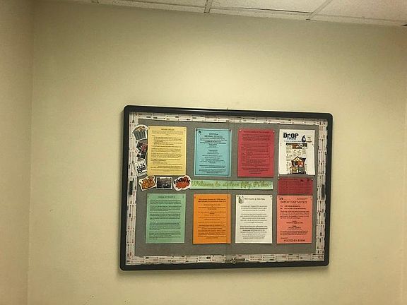 Lobby bulletin board