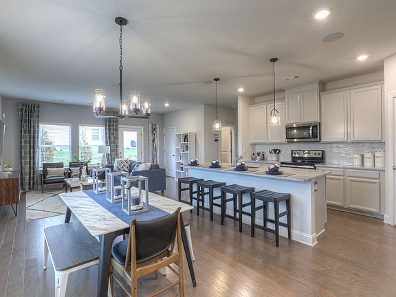 The open-concept living space is perfect for entertaining.