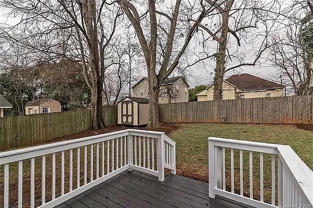 Fenced in backyard