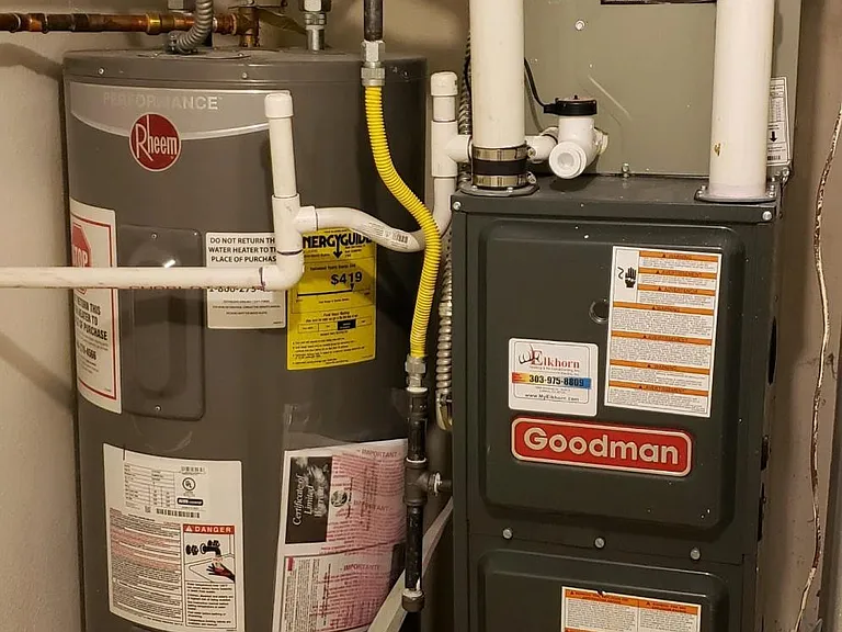 Water Heater Furnace in utility room