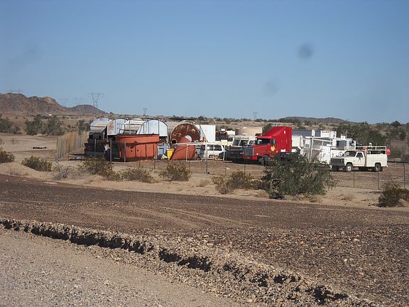 Fenced, secure storage yard