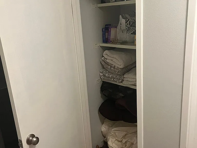 another closet to store towels, blankets, sheets, etc