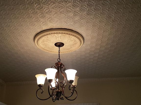 Pressed tin ceiling