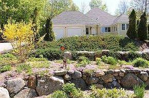 Cascading over rock terraces