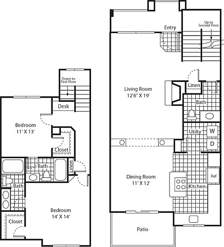 Floor plan Two Bed B-5 - Phase I