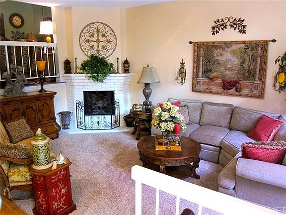 Step Down Living Room with Fireplace.