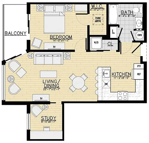 Floor plan B1d