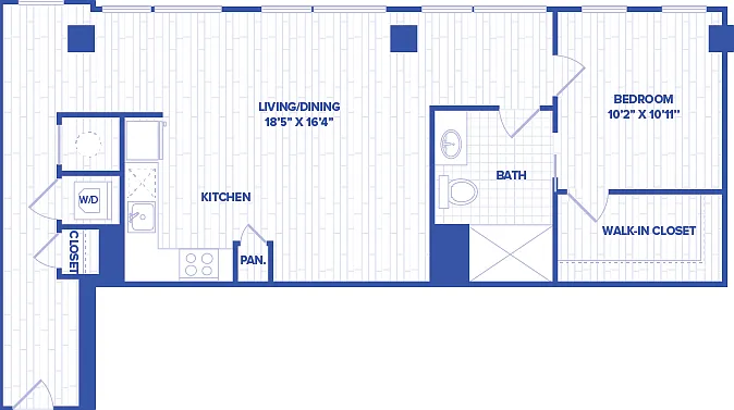 A17 floor plan Watermark at Buzzard Point
