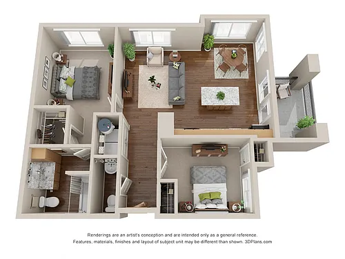 Floor plan Two Bedroom B