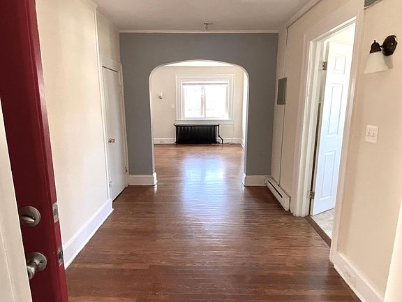 hallway and living room