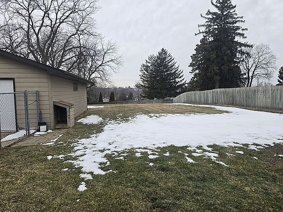 Spacious, fenced back yard.