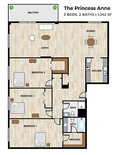 Floor plan The Princess Anne