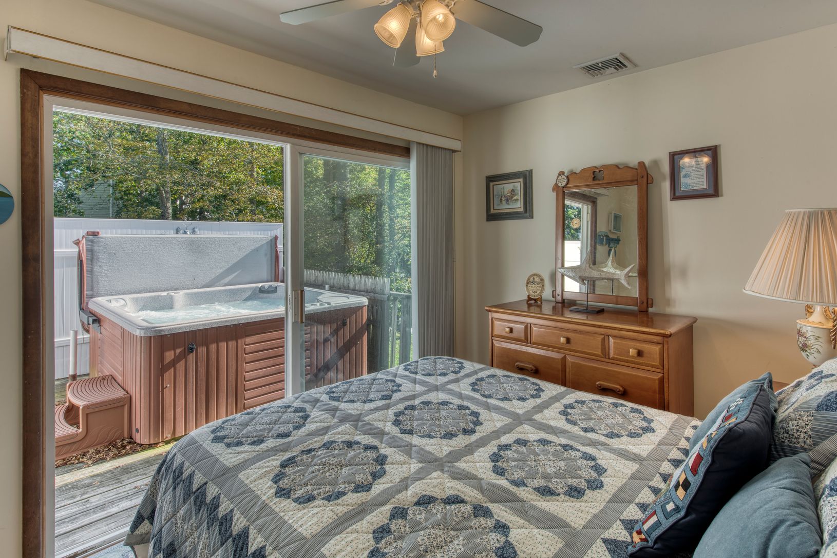  Guest bedroom has it's own private deck.