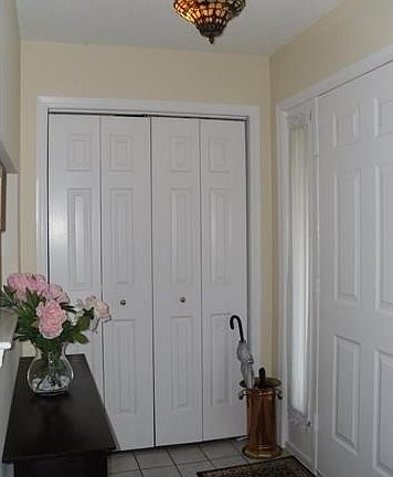 Foyer with large coat closet