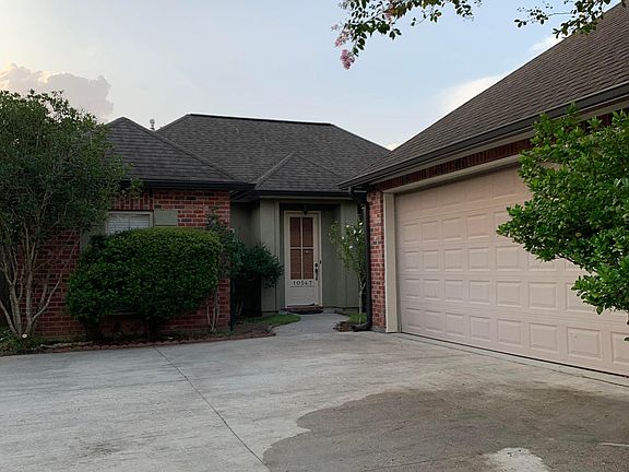 Two car garage with front door entry