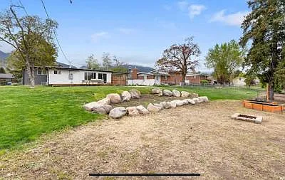 Raised planters and fire pit