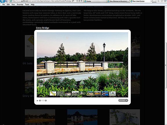 Beautiful Entrance to Parc Lake Estates