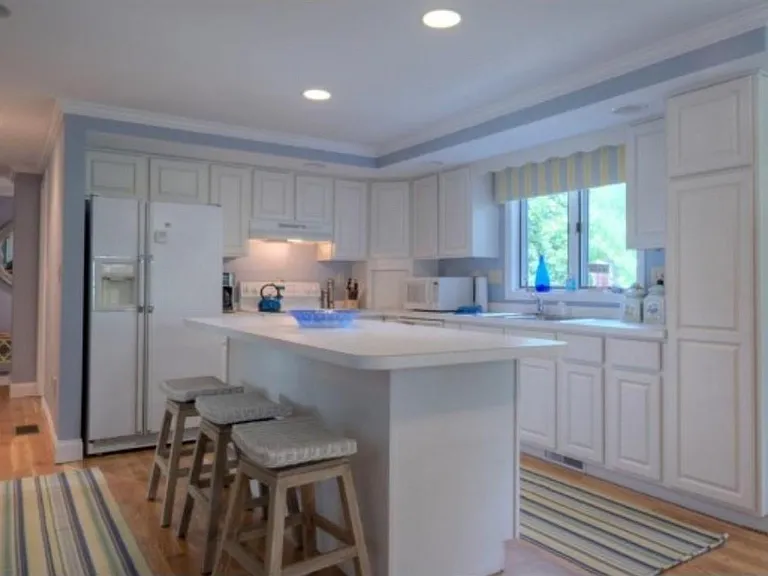 Open concept kitchen features lots of room for prepping meals