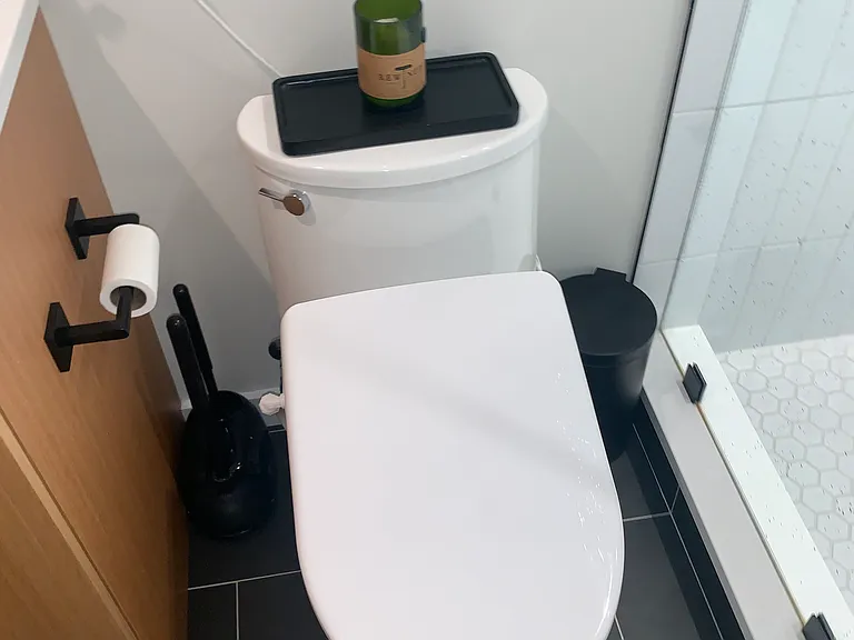 Heated floors and a tushy toilet for those who love a moment of peace amid a bathroom that provides a spa like escape. And fully equipped to please the most discerning of guests