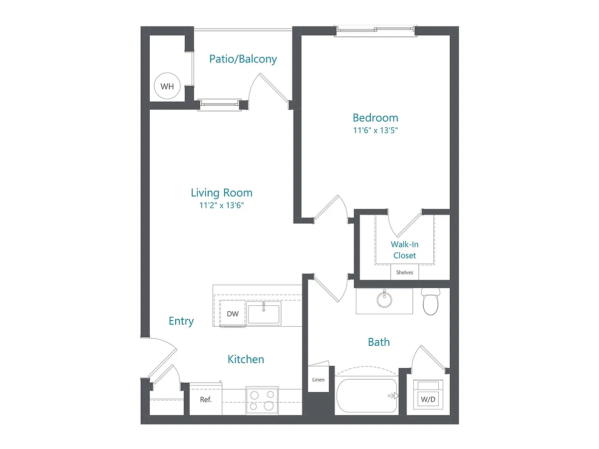 Floor plan 1x1-Ambit (A1)