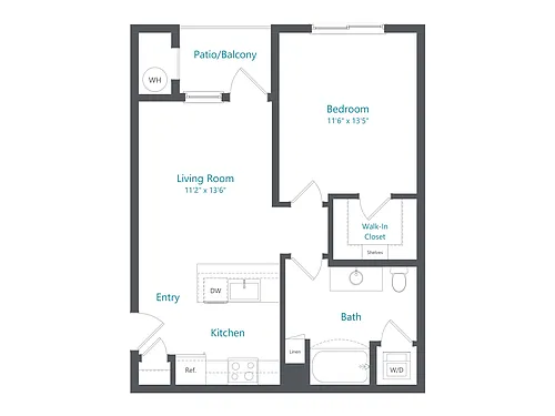 Floor plan 1x1-Ambit (A1)