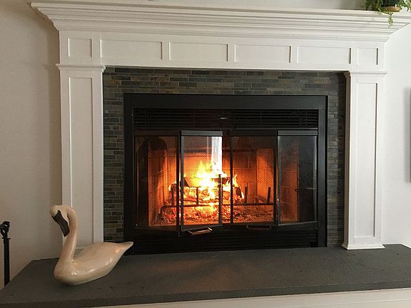 Wood burning fireplace