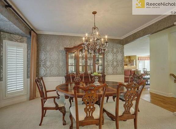 Dining room with bay window and plantation shutters!