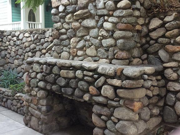 1922 River Rock Fireplace