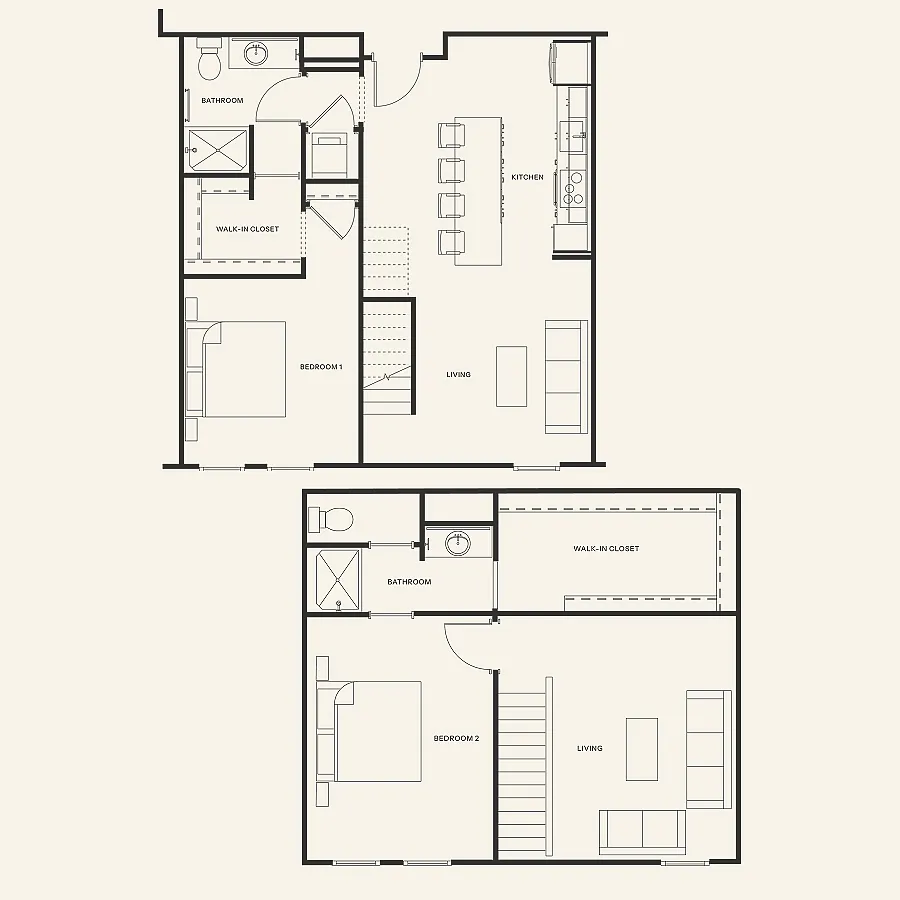 Floor plan L3 - Two Bedroom Penthouse