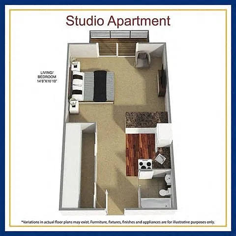 Floor plan Studio Apartments