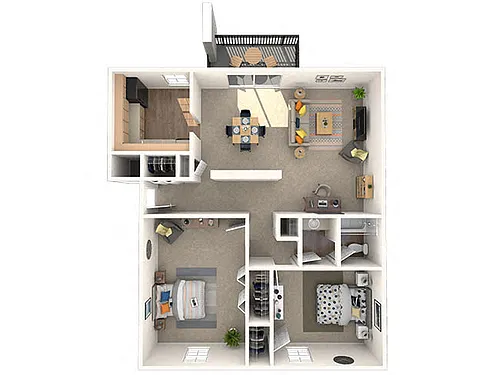 Floor plan 2x1C